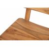 Taburete alto de diseño vintage étnico madera de teka y ratán acabado natural 8