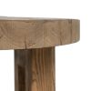 608860 Mesa de centro redonda diseño rústico 105 madera reciclada de pino
