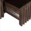 608884 Consola diseño rústico moderno 140 madera de mango acabado natural frente estriado