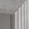 Aparador de estilo Art Decó LEZEY 140 cemento y madera acabado blanco 4