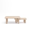 Juego 2 mesas de centro nido de diseño moderno minimalista NEST 79_49 acabado natural claro 7