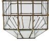 Lámpara de techo de diseño vintage farol 45 cristal y bronce 3
