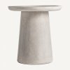 Mesa auxiliar de diseño contemporáneo Ø51 cemento color gris claro