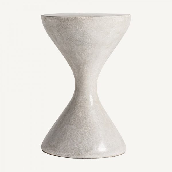 Mesa auxiliar de diseño contemporáneo diávolo Ø39 cemento color gris