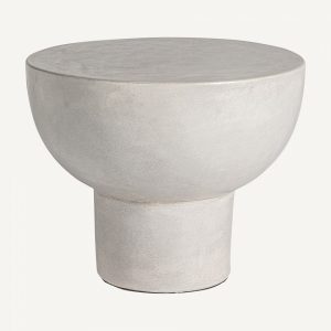 Mesa auxiliar redonda de diseño contemporáneo Ø56 cemento color gris 2