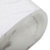 Mesa de centro de diseño Art Decó KARLSKRONA 104 mármol artificial chapa de madera y fibra de vidrio acabado color blanco 4