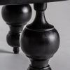 Mesa de centro redonda de diseño Art Decó RHODES Ø90 madera de mango color negro 2