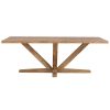 Mesa de comedor de diseño rústico ORLANDO 220 hecho a mano madera de teca reciclada 2