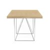 Mesa de comedor diseño moderno minimalista MULTI 160 acabado roble y patas de metal cromado 4