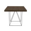 Mesa de comedor diseño moderno minimalista MULTI 180 acabado nogal y patas de metal negro 5