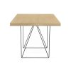Mesa de comedor diseño moderno minimalista MULTI 180 acabado roble y patas de metal negro 4