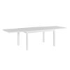 Mesa de comedor extensible para exterior diseño moderno aluminio color blanco