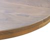 Mesa de comedor ovalada de diseño rústico industrial ONTARIO 210 hecho a mano en madera de acacia y hierro 3