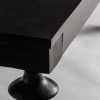 Mesa de comedor rectangular de diseño Art Decó RHODES 200 madera de mango color negro 3