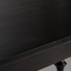 Mesa de comedor rectangular de diseño Art Decó RHODES 200 madera de mango color negro 5