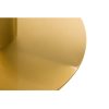 Mesa de comedor redonda de diseño Art Decó HEFEI Ø135 mármol sintético color blanco y acero inoxidable dorado 5