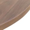 Mesa de comedor redonda de diseño rústico industrial ONTARIO Ø130 hecho a mano en madera de acacia y hierro 2