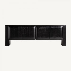 Mueble de televisión de diseño contemporáneo KORDEL 161 madera de mango acabado color negro