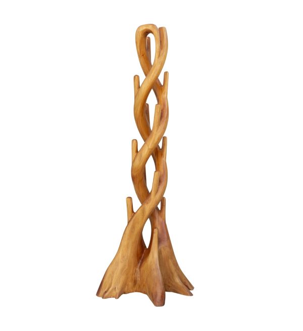 Perchero doble tronco natural diseño rústico 194 madera de suar