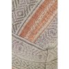 Puff diseño étnico moderno tejido a mano tapizado algodón tonos beige