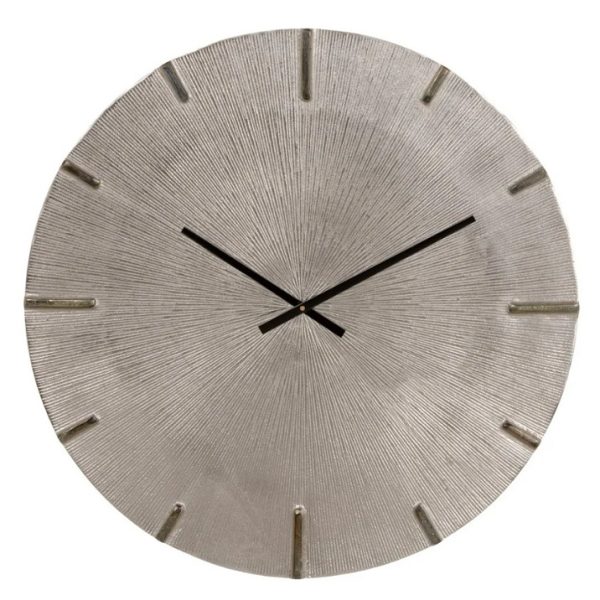 Reloj de pared diseño vintage aluminio color gris acabado envejecido
