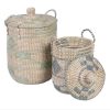 Set de 2 cestos decorativos diseño rústico vintage 58 seagrass natural y varios colores