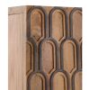 Aparador diseño rústico vintage madera maciza con tallas en colores negro y natural