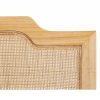 Cabecero diseño vintage para cama 150cm madera de pawlonia natural y ratán