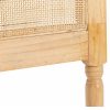 Cabecero diseño vintage para cama 150cm madera de pawlonia natural y ratán
