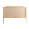 Cabecero diseño vintage para cama 150cm madera de pawlonia natural y ratán
