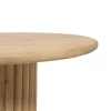 Mesa de centro ovalada de diseño contemporáneo 120 madera de mango acabado natural 2