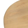 Mesa de centro ovalada de diseño contemporáneo 120 madera de mango acabado natural 3