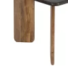 Mesa de comedor de diseño contemporáneo 200 madera de mango acabado natural y marrón 4