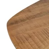 Mesa de comedor ovalada de diseño industrial 200 madera de mango y hierro negro 3
