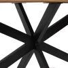 Mesa de comedor ovalada de diseño industrial 200 madera de mango y hierro negro 4