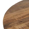 Mesa de comedor redonda de diseño industrial Ø130 madera de mango y hierro negro 2