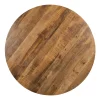 Mesa de comedor redonda de diseño industrial Ø130 madera de mango y hierro negro 5