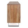 Aparador diseño rústico moderno madera de acacia y metal en patas y puertas