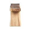 Banco de diseño rústico madera suar maciza acabado natural formas onduladas