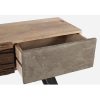MANCHESTER Consola diseño moderno rústico industrial madera, acero y cemento