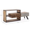 MANCHESTER Mueble televisión diseño moderno rústico industrial madera, acero y cemento