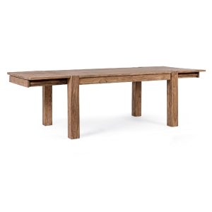 Mesa de comedor extensible gran tamaño diseño rústico madera acabado natural