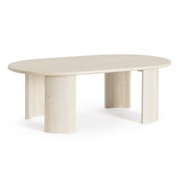 ORLANDO Mesa de centro diseño moderno madera acabado blanco