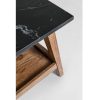 PUEBLO Mesa de centro diseño nórdico vintage madera y mármol negro