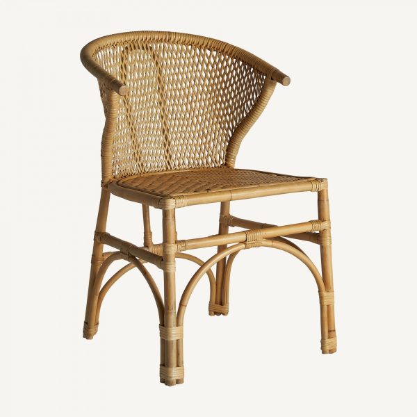 Silla de diseño contemporáneo NALLES ratán acabado natural