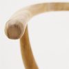 Sillón de diseño inspiración Wishbone DINASTIA madera de teca natural y tejido sintético 4