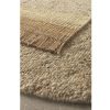 10611 Alfombra redonda diseño étnico yute y lana color marrón