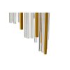 Aplique lámpara de pared de diseño Art Decó BARCELONA 60 metal dorado y cristal transparente 5