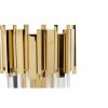 Aplique lámpara de pared de diseño Art Decó FLORIDA 55 metal dorado y cristal transparente 3