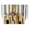 Aplique lámpara de pared de diseño Art Decó FLORIDA 55 metal dorado y cristal transparente 4